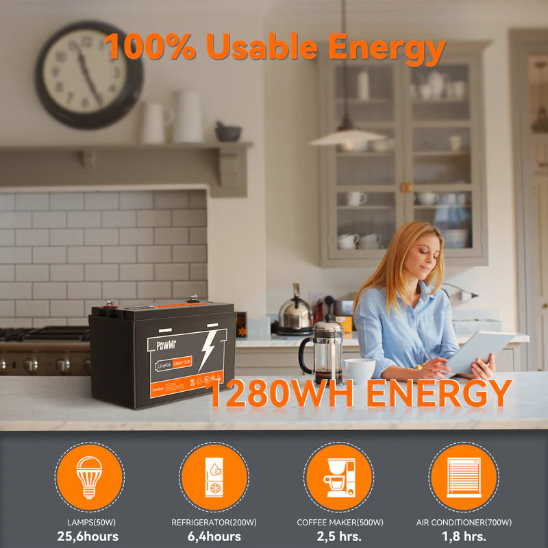 100AH 12.8V Lithium Energy Storage Battery