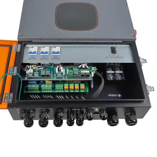 10KW 48Vdc Hybrid Inverter 110V/208V/240Vac Split Phase Supports 6 Units in Parallel