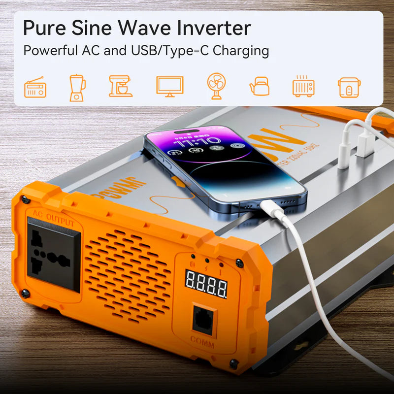 2000W DC 12V AC 220V EU Power Inverter